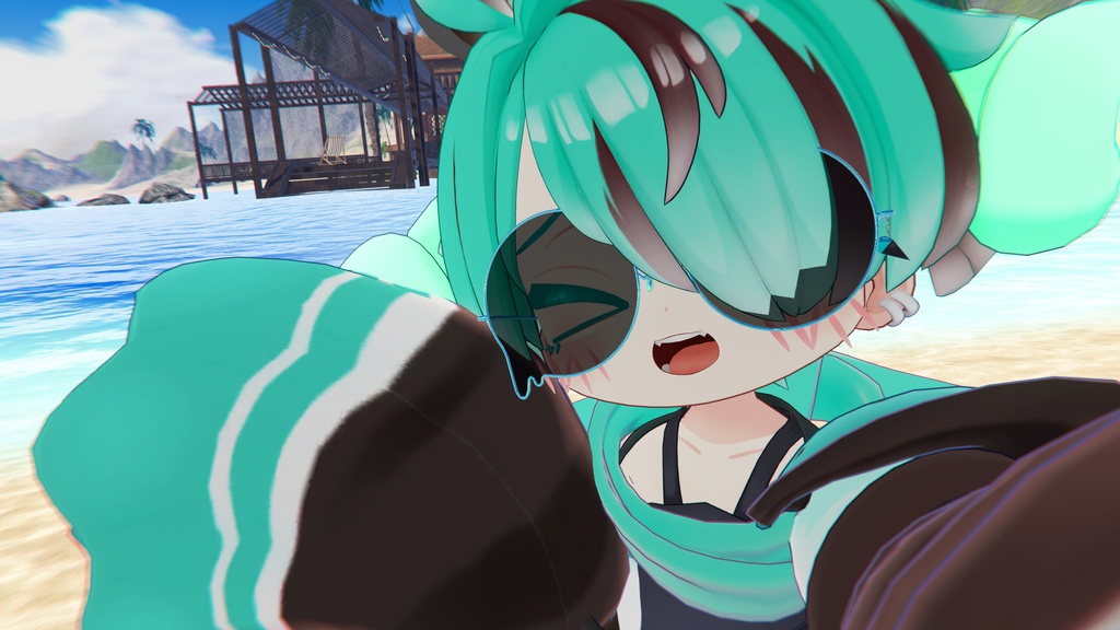 【Summer ChocolateMint Sunglasses】「VRC用」