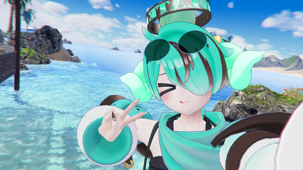 【Summer ChocolateMint Sunglasses】「VRC用」