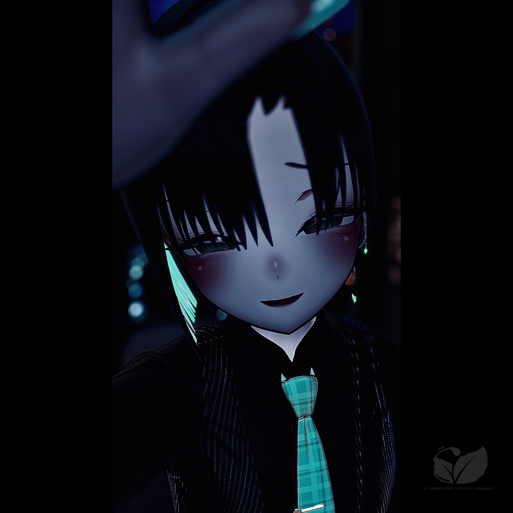 Inner Sleek Bun Hair -MENTHOL-【VRChat】