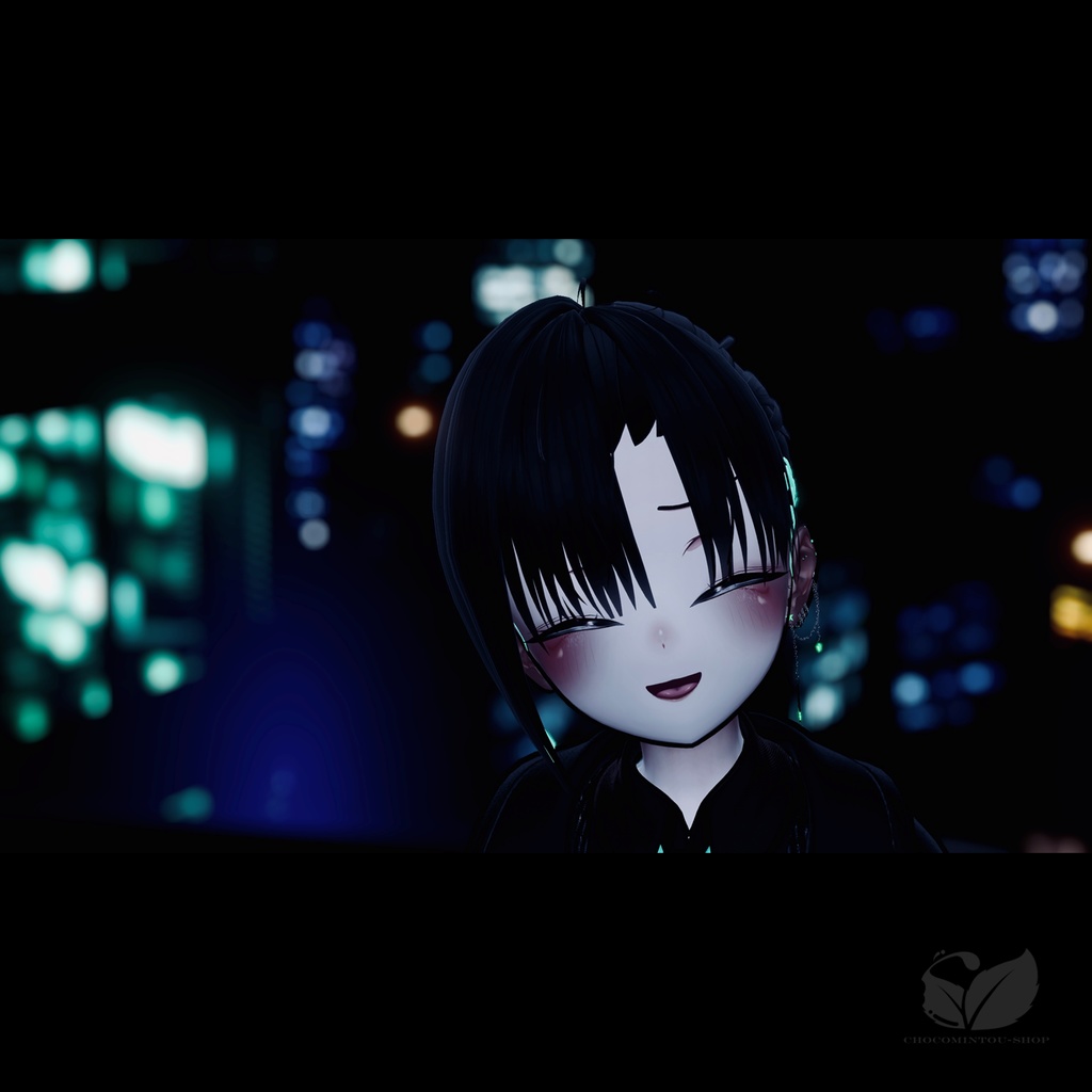 Inner Sleek Bun Hair -MENTHOL-【VRChat】
