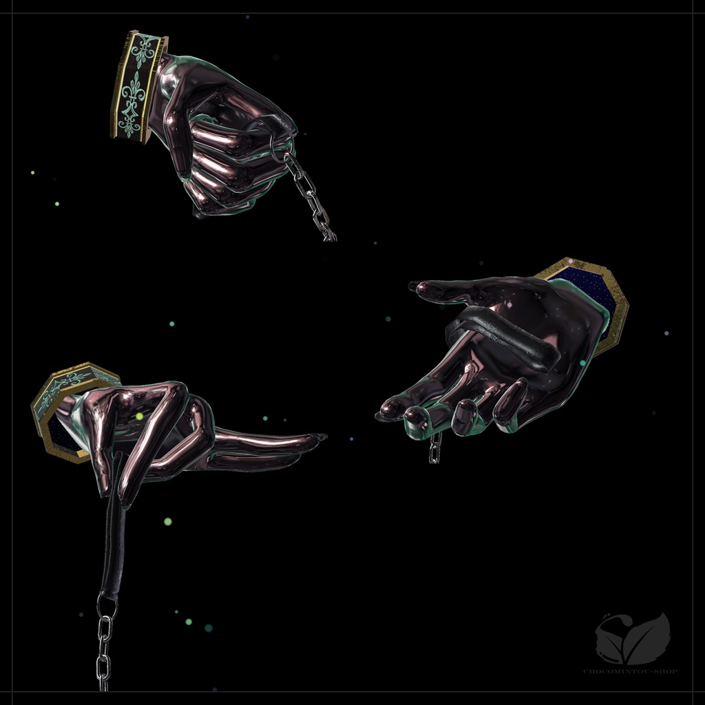 Icy Chain -Chain Collar- 【VRChat】