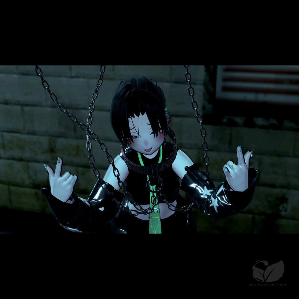 Icy Chain -Chain Collar- 【VRChat】