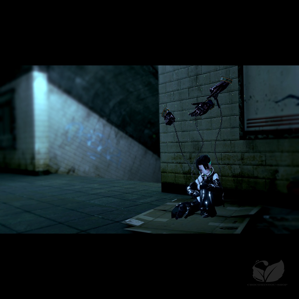 Icy Chain -Chain Collar- 【VRChat】