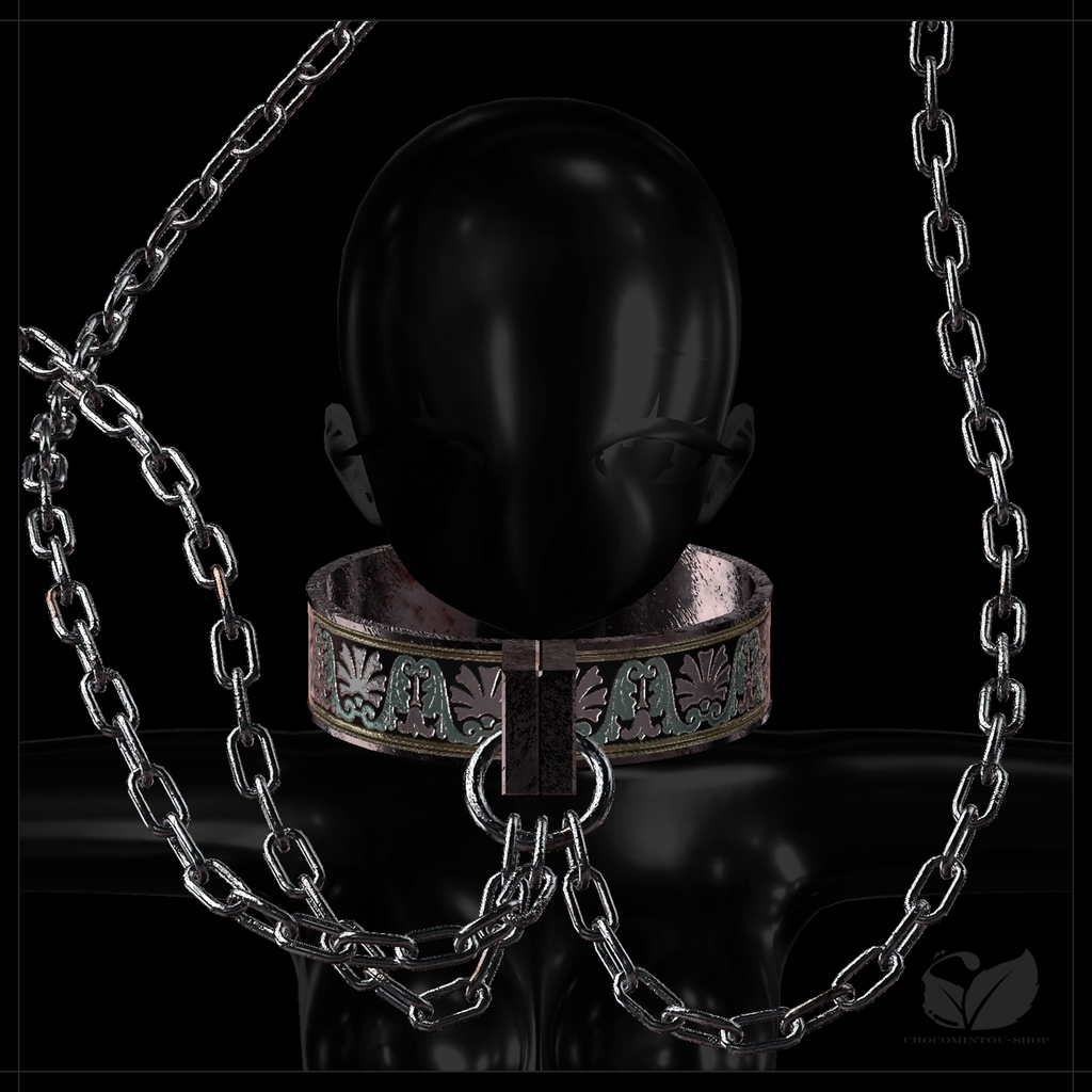 Icy Chain -Chain Collar- 【VRChat】