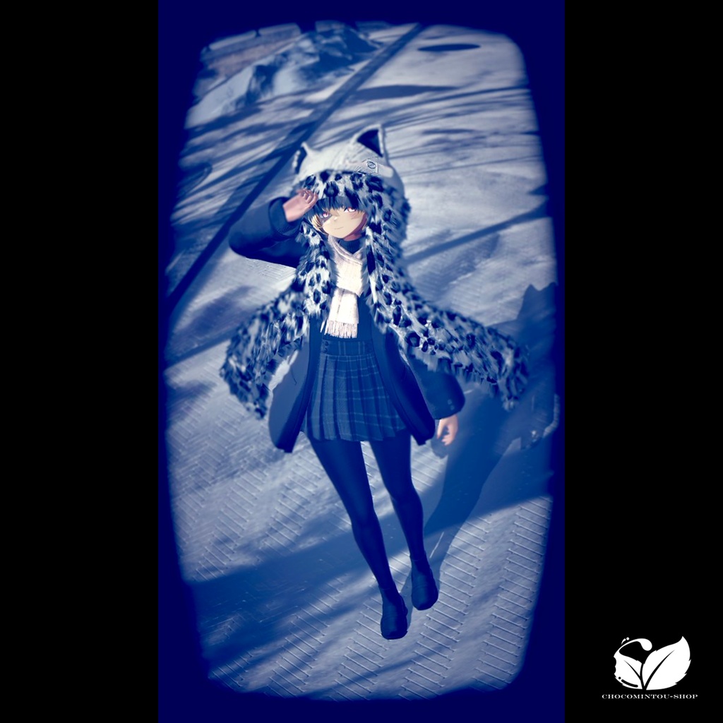 White Wolf -Hood&Scarf-【VRChat】