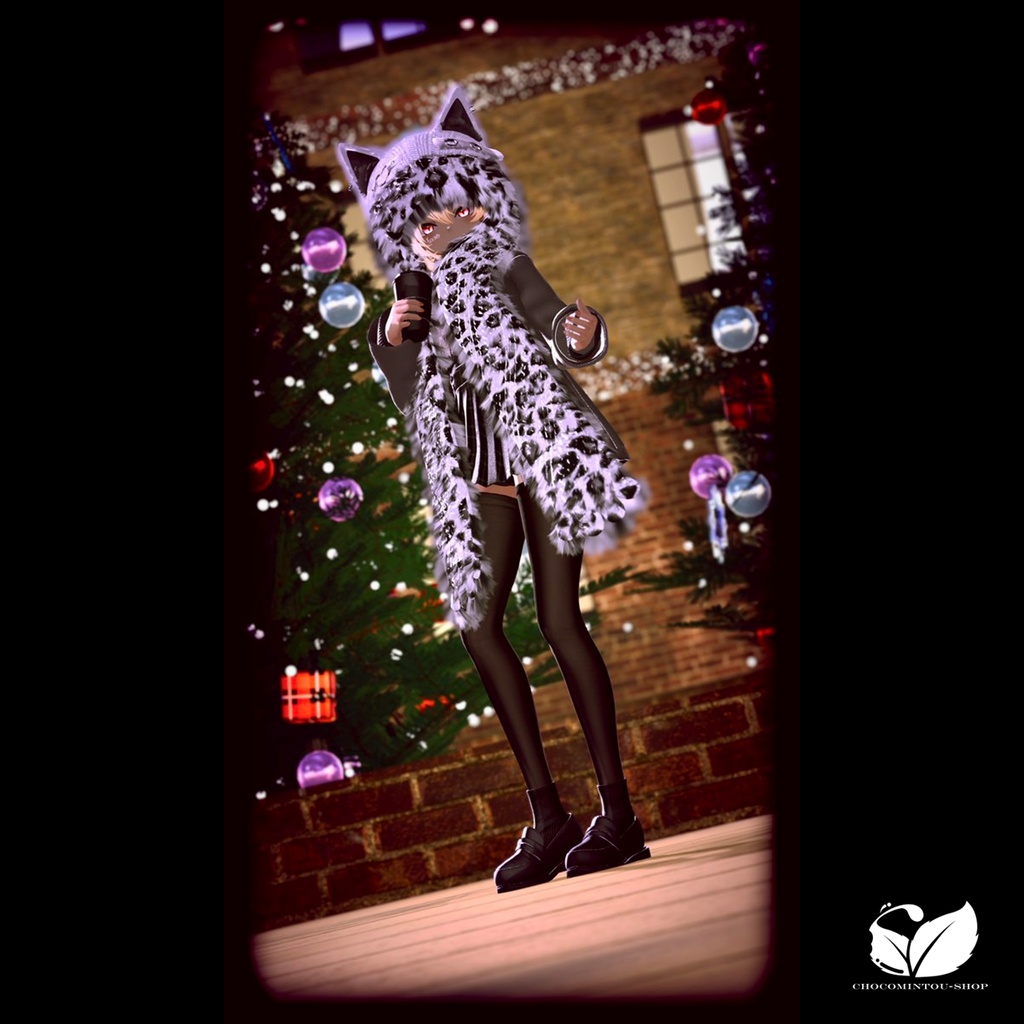 White Wolf -Hood&Scarf-【VRChat】