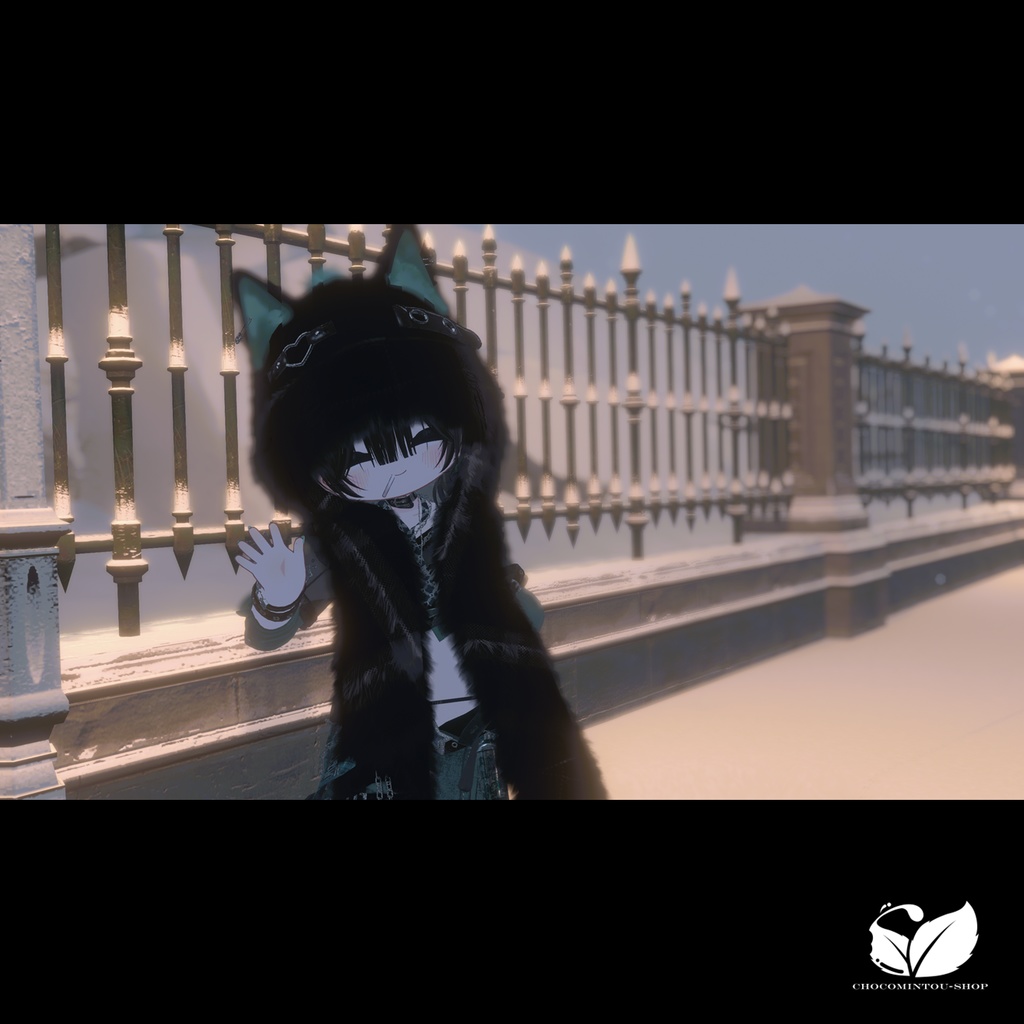 White Wolf -Hood&Scarf-【VRChat】