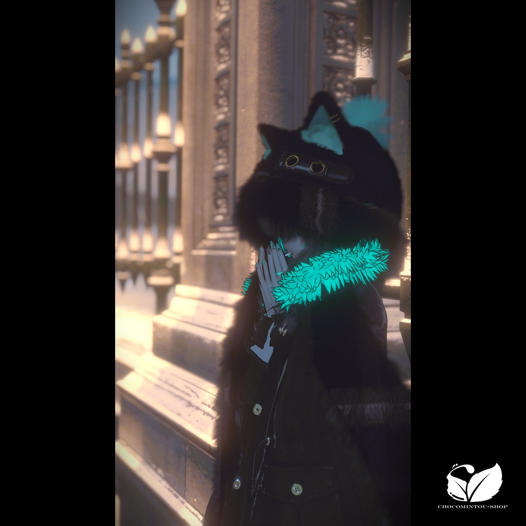 White Wolf -Hood&Scarf-【VRChat】