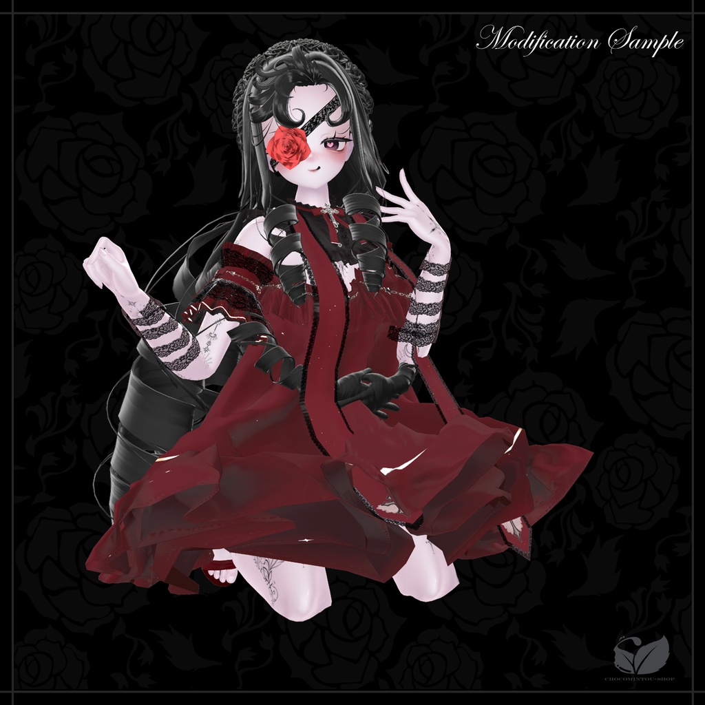 Rosaria Serenade -Hair&EyePatch- 【VRChat】