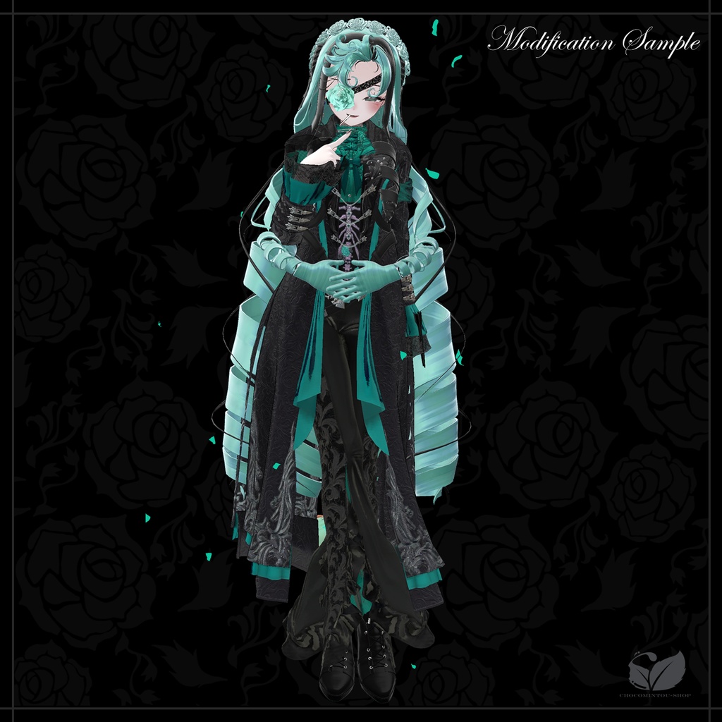 Rosaria Serenade -Hair&EyePatch- 【VRChat】