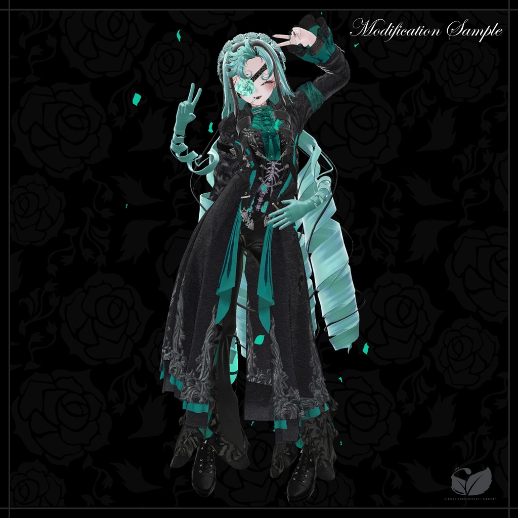 Rosaria Serenade -Hair&EyePatch- 【VRChat】