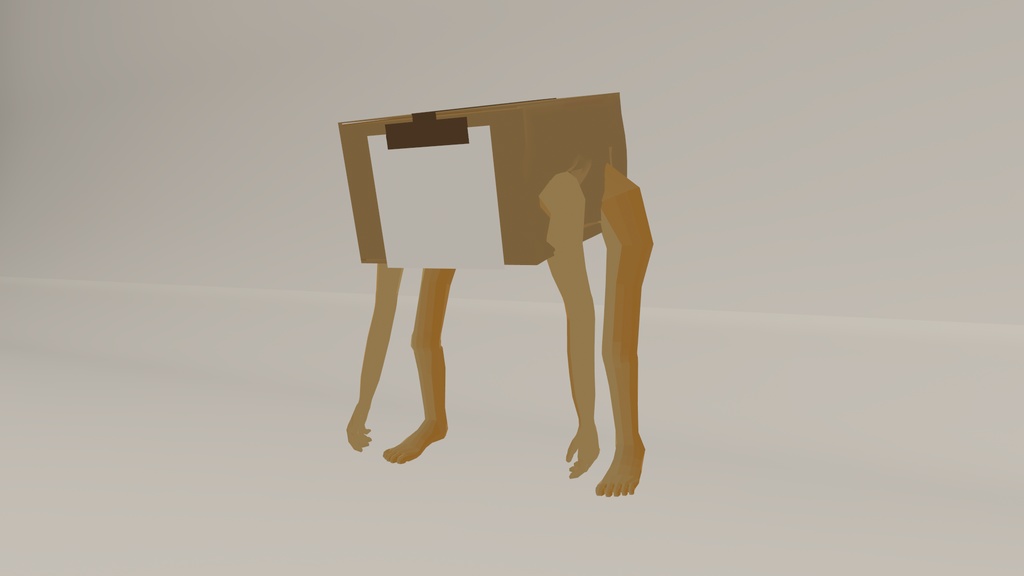 【３Dアバター】段ボール人間