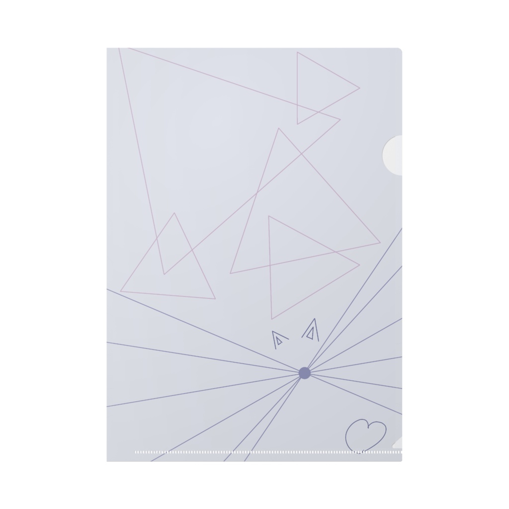 クリアファイル 紫狐