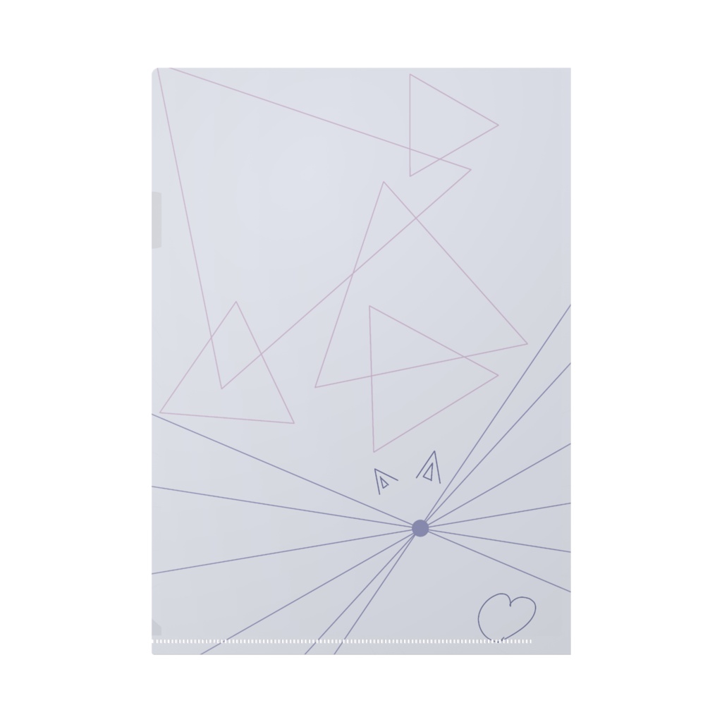 クリアファイル 紫狐