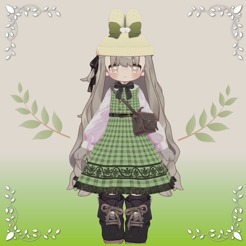 【キプフェル対応】うさみみリボンニット帽