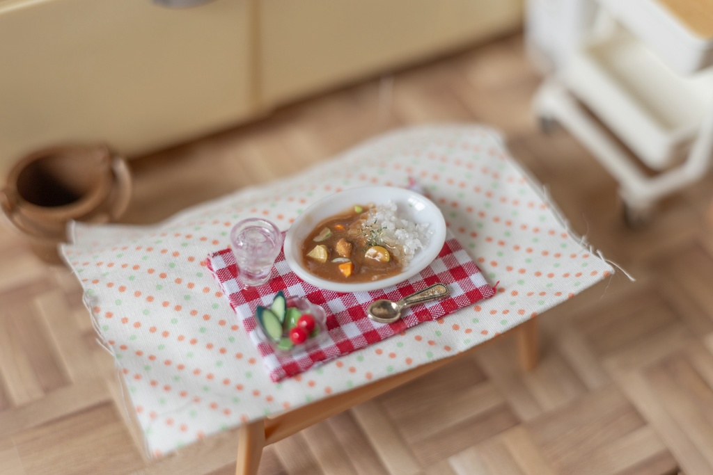 【ミニチュア】お家のカレーライス
