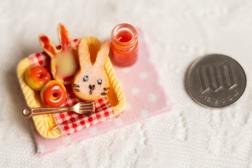 うさぎの野いちごパンセット（ジャム付き）【ミニチュア】