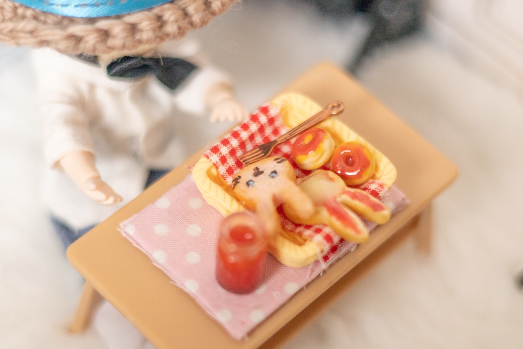 うさぎの野いちごパンセット(ジャム付き)【ミニチュア】