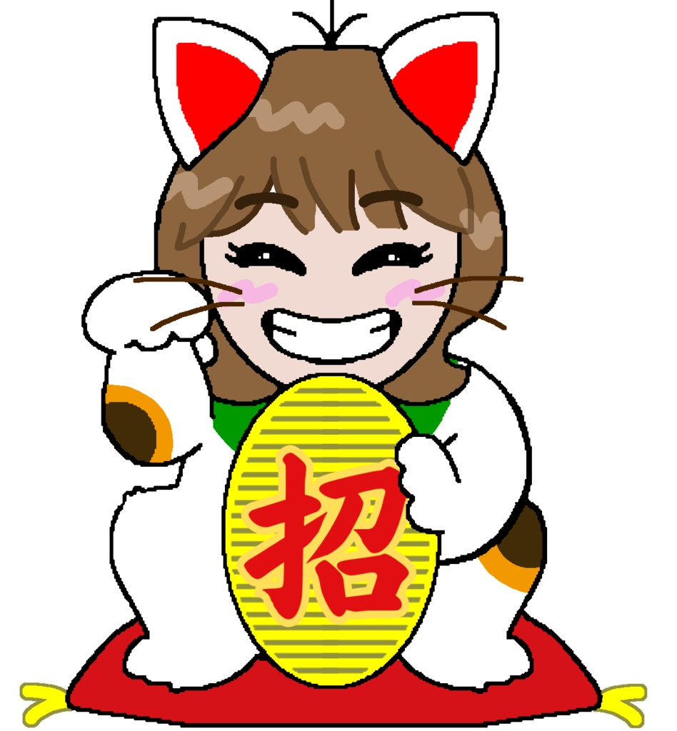 招きまこステッカー