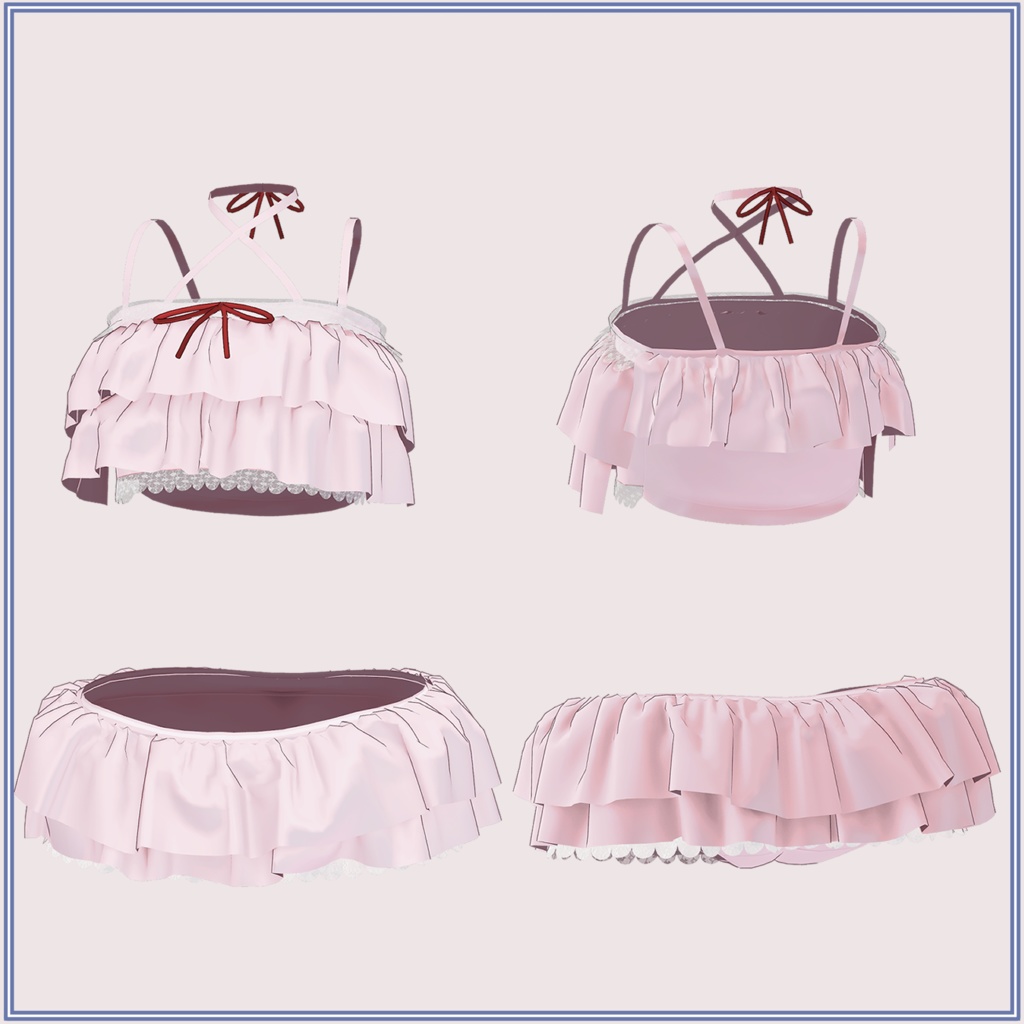 Karin カリン用)シースルー カーディガン&フリル水着 SeeThrough Cardigan&Frill Swimsuit