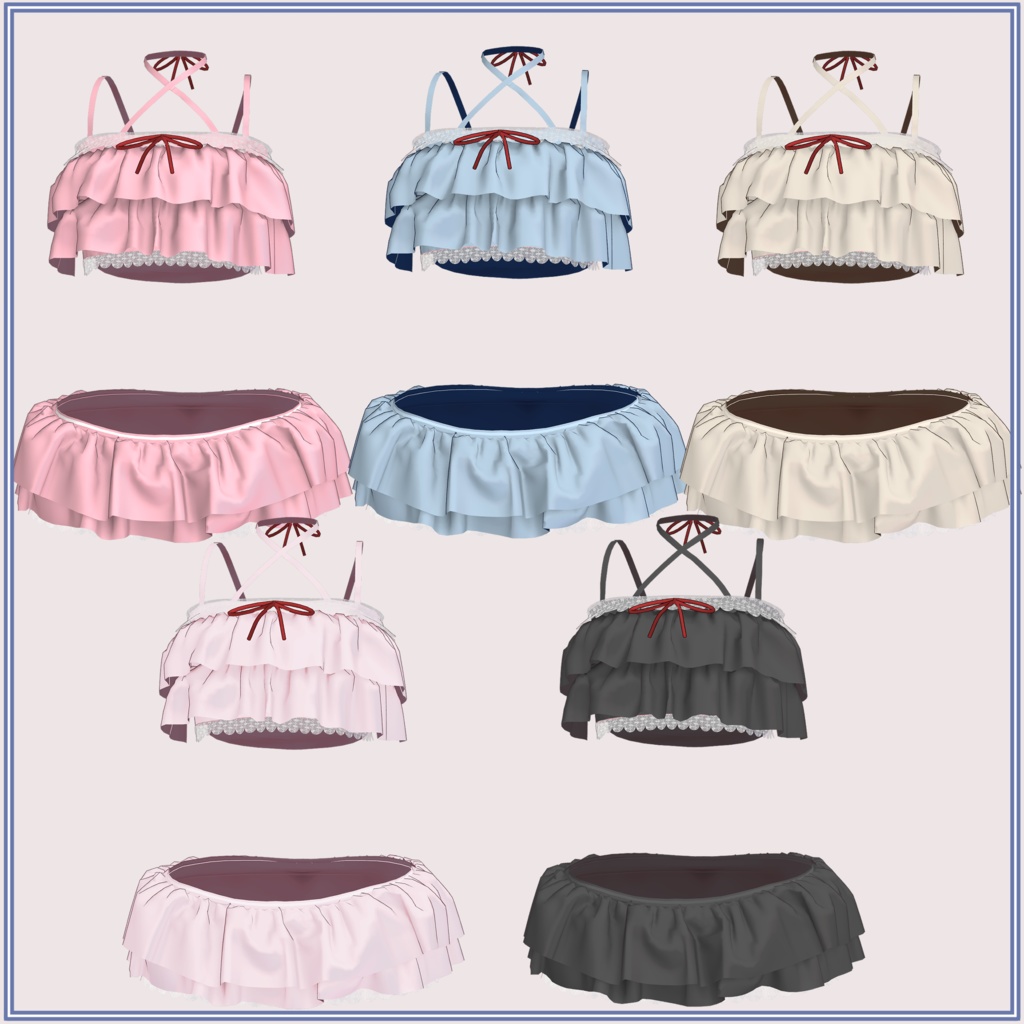 Karin カリン用)シースルー カーディガン&フリル水着 SeeThrough Cardigan&Frill Swimsuit