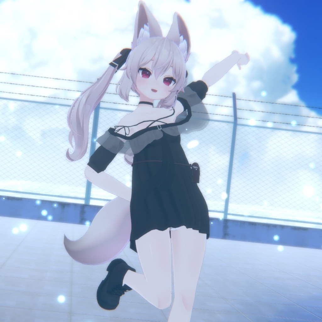 Karin カリン用)肩出しフリルワンピース&ブーツ Off Shoulder Frill One-piece&Boots