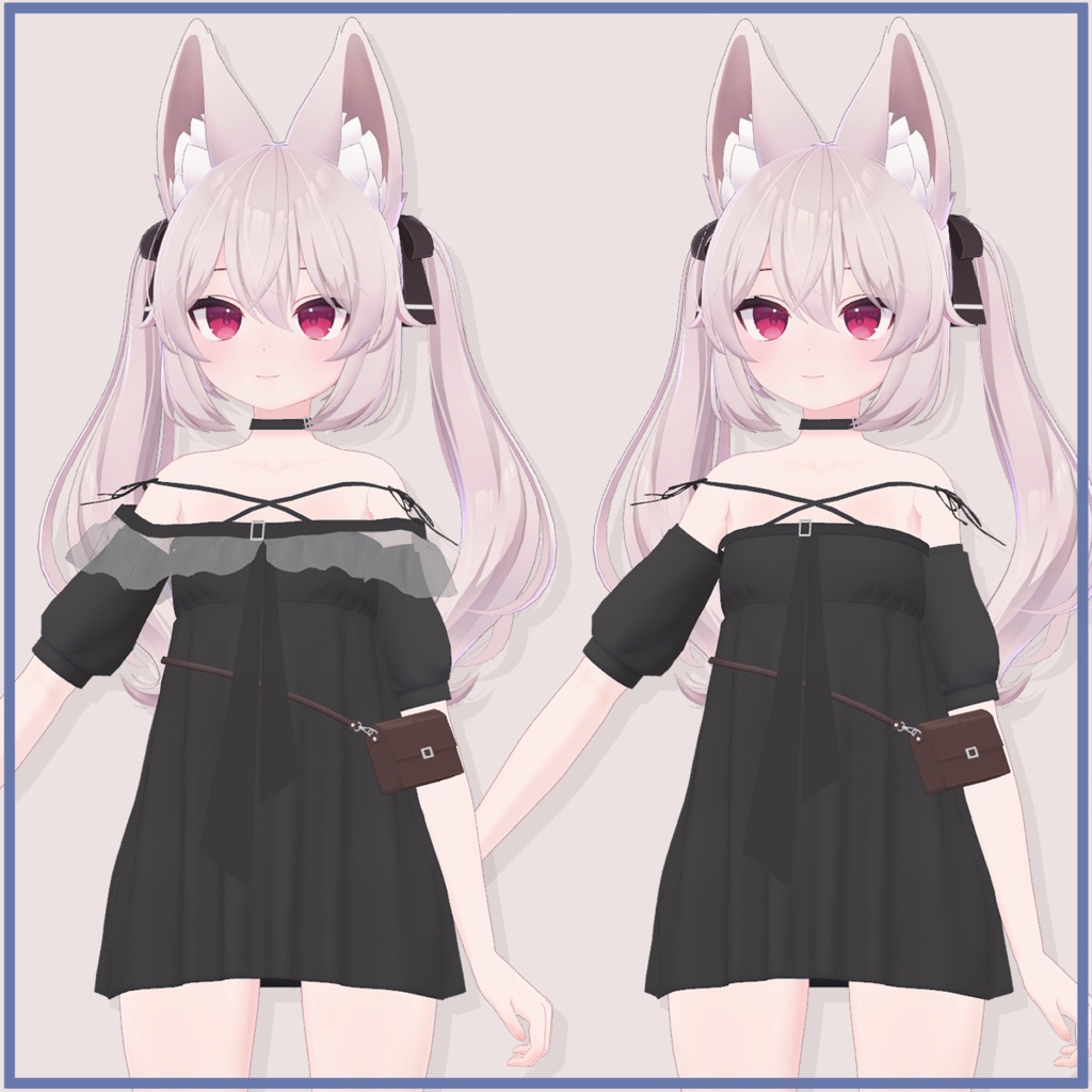 Karin カリン用)肩出しフリルワンピース&ブーツ Off Shoulder Frill One-piece&Boots