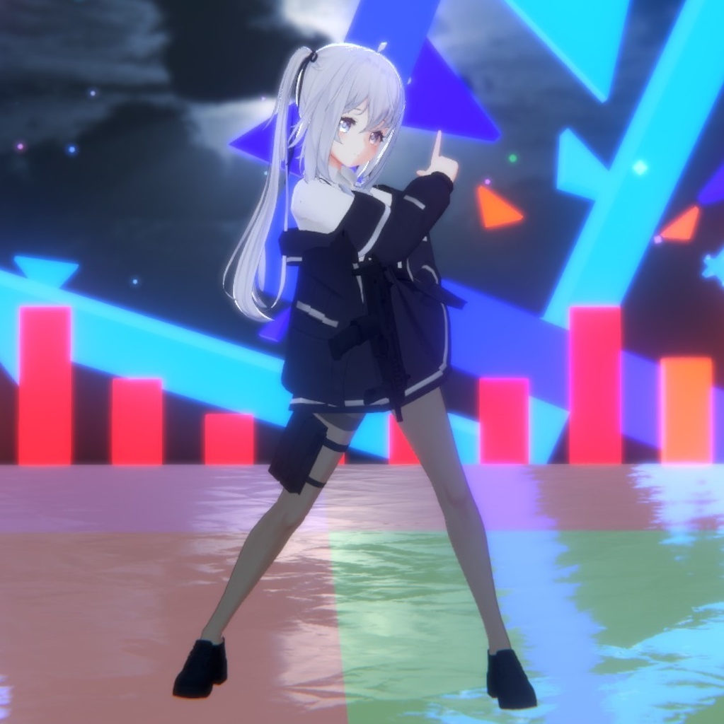 Sapphy サフィー 用、PB対応)ジャケット吊り制服 &サブマシンガン Jacket&OverallSchoolUniform &SubMachineGun