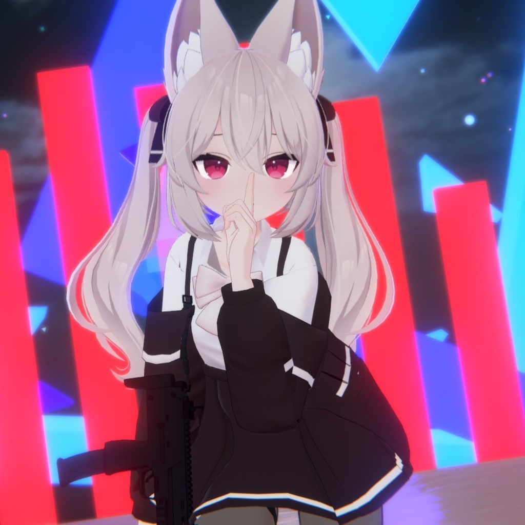 Karin カリン用、PB対応)ジャケット吊り制服 &サブマシンガン Jacket&OverallSchoolUniform &SubMachineGun