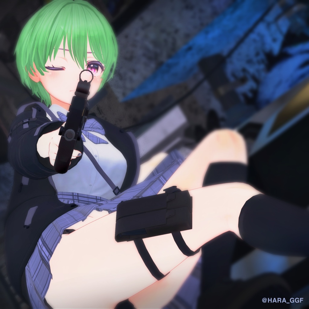 Kikyo 桔梗 用、PB対応)武器JK ジャケット制服&P90 WeaponJK JacketSchoolUniform&P90