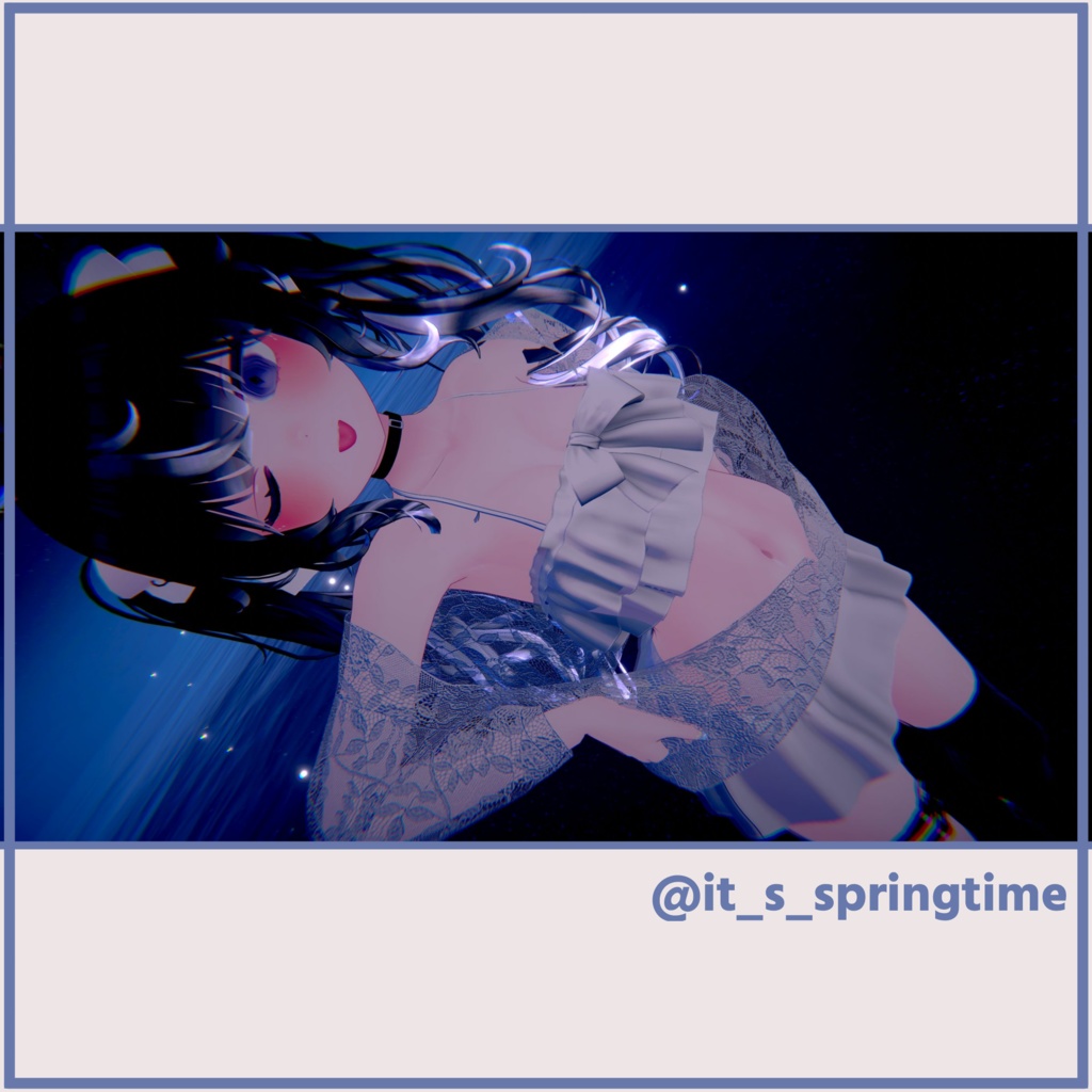 【2アバター対応】フリル水着&カーディガン FrillSwimsuit &Cardigan