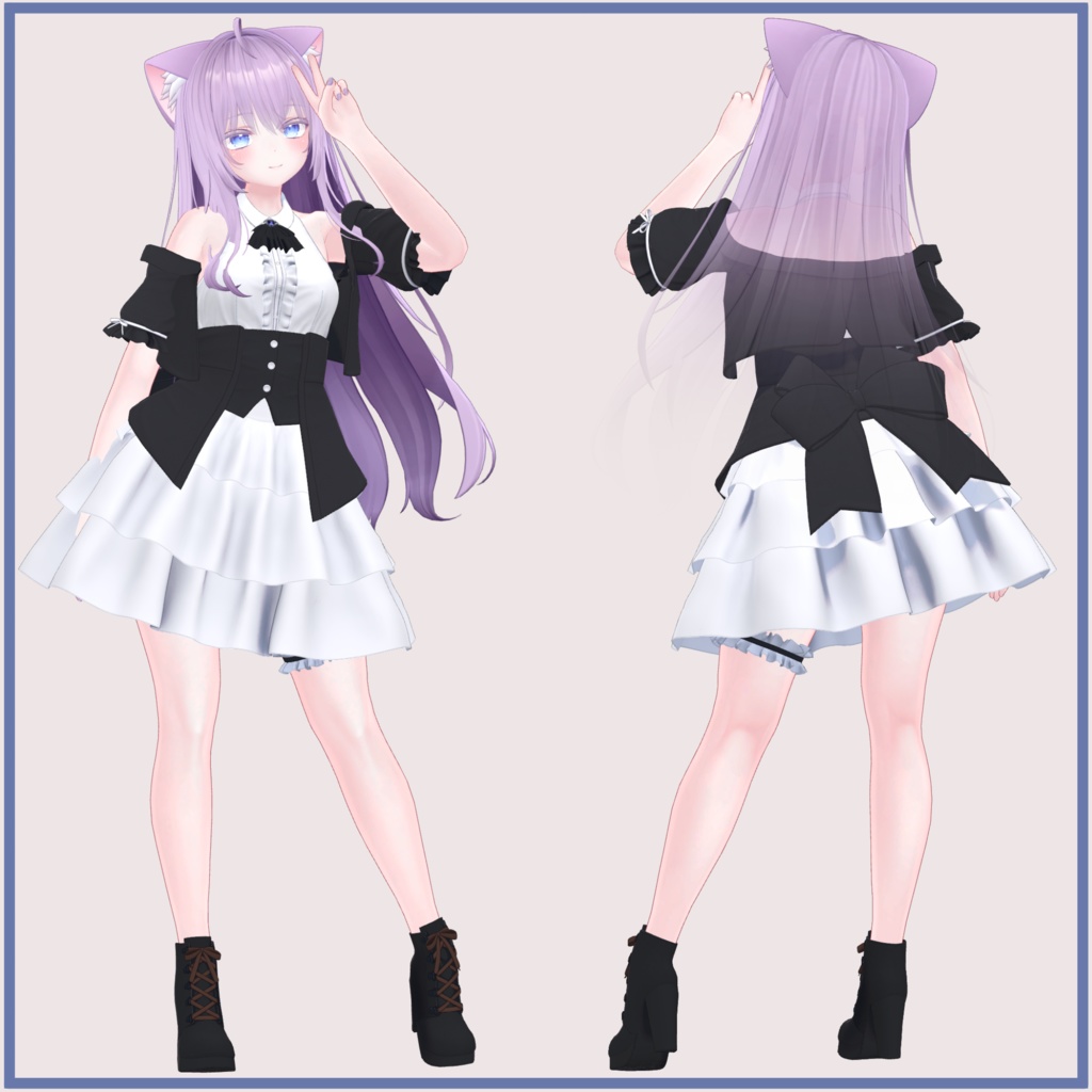 【4アバター対応】ラッフルドリボンドレスセット RuffledRibbonDressSet