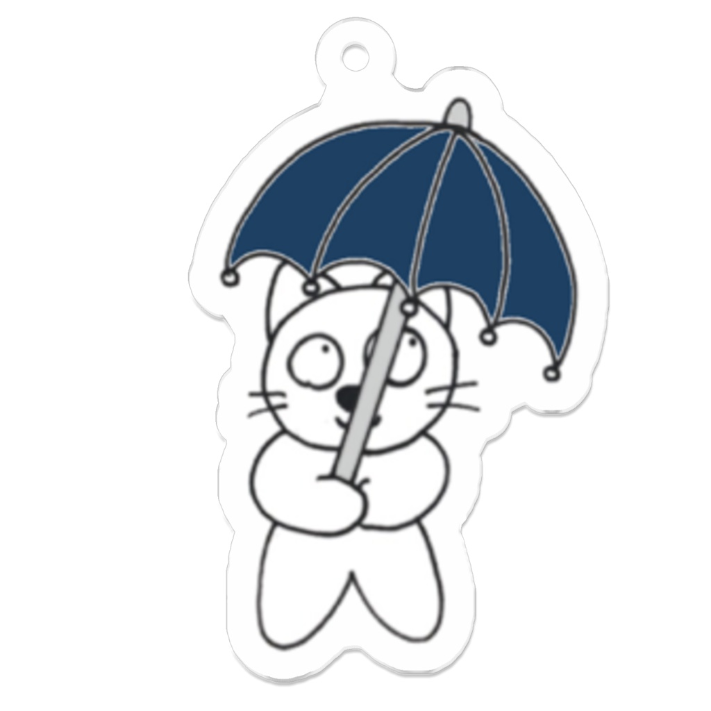 じゆうなぽちゃ猫・雨かな？アクリルキーホルダー