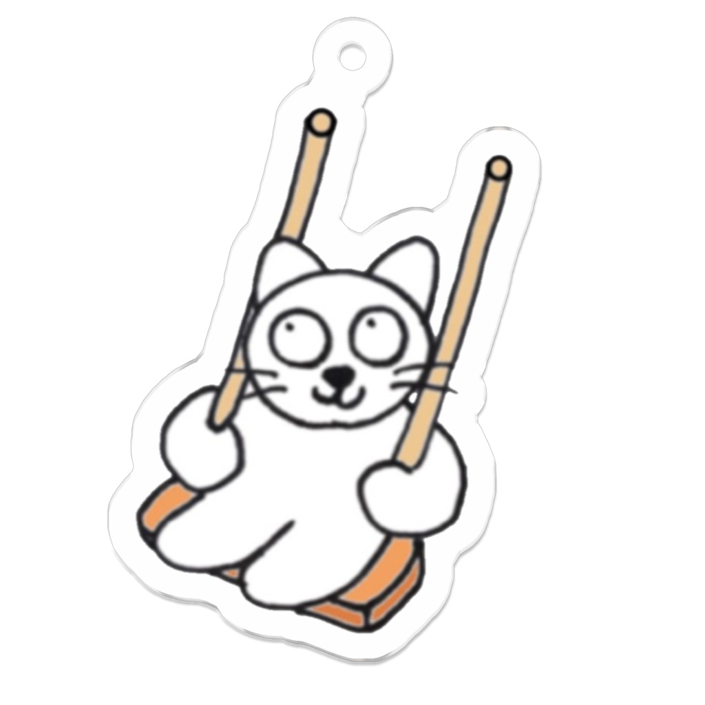 じゆうなぽちゃ猫・ブランコ♪アクリルキーホルダー