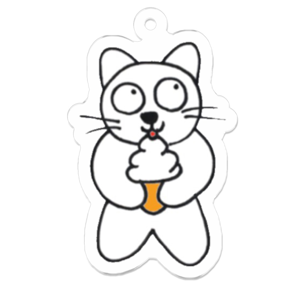 じゆうなぽちゃ猫・ソフトクリーム♪アクリルキーホルダー