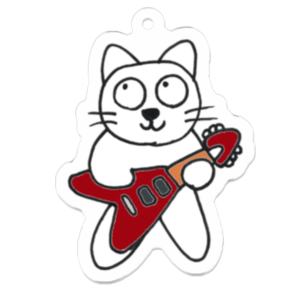 じゆうなぽちゃ猫・ギター♪アクリルキーホルダー