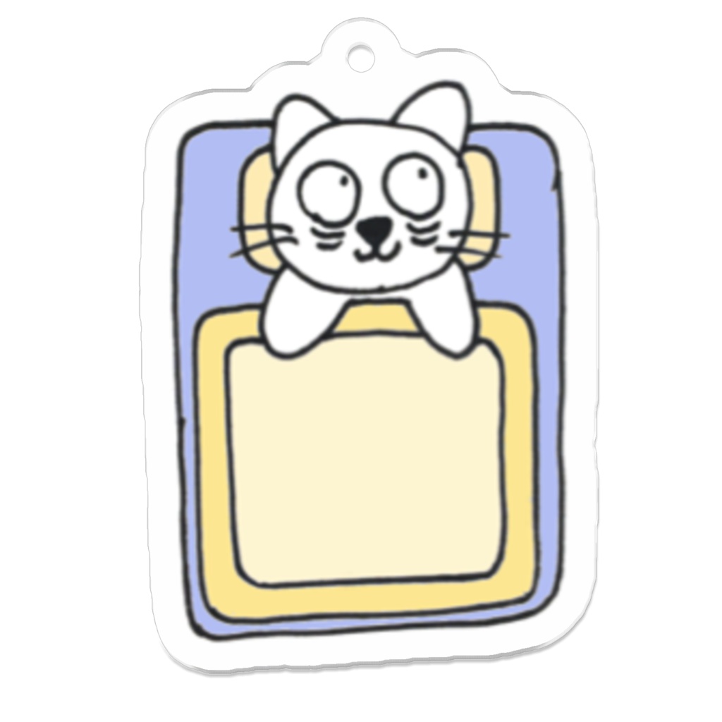 じゆうなぽちゃ猫・眠れない…。アクリルキーホルダー