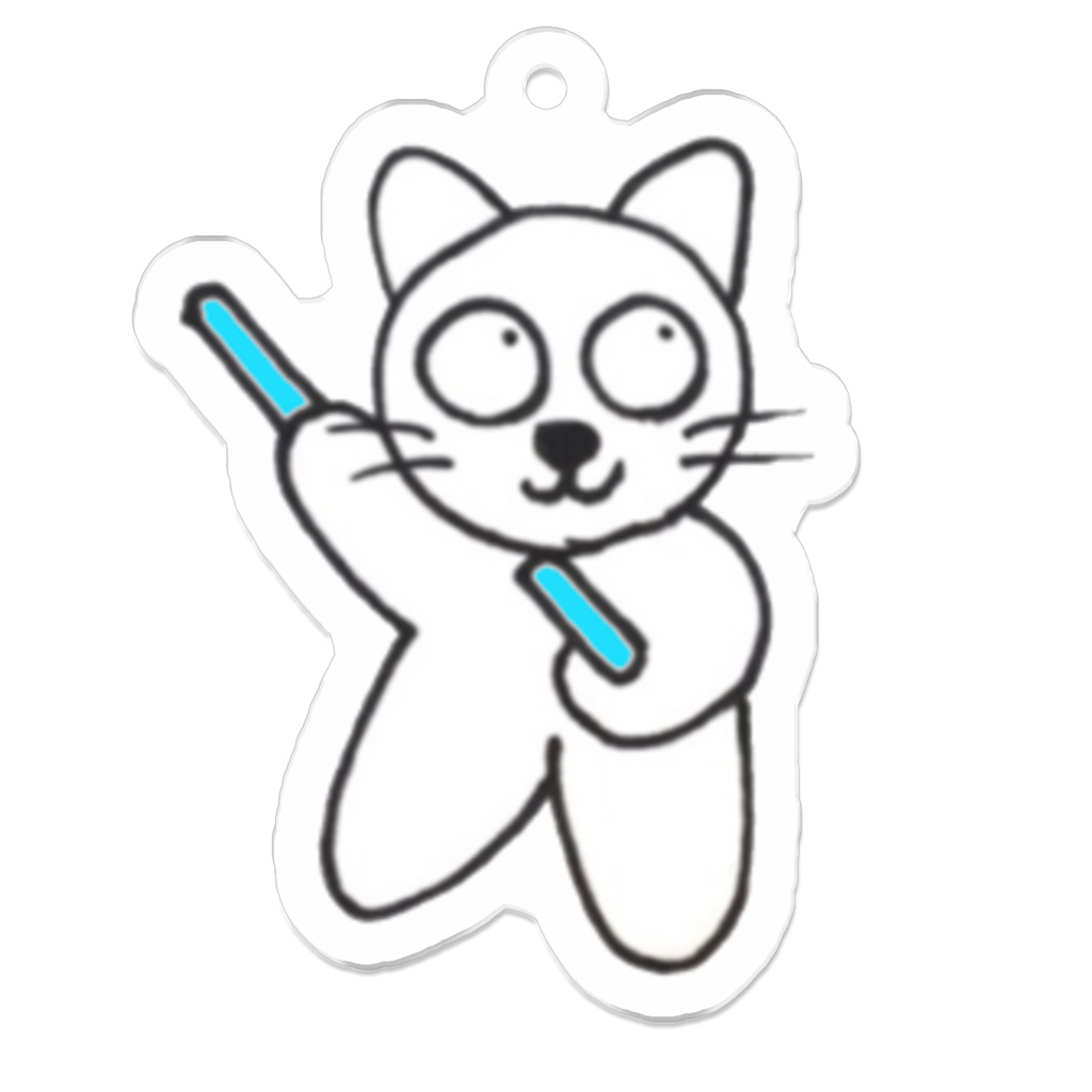 じゆうなぽちゃ猫・青推し♪アクリルキーホルダー