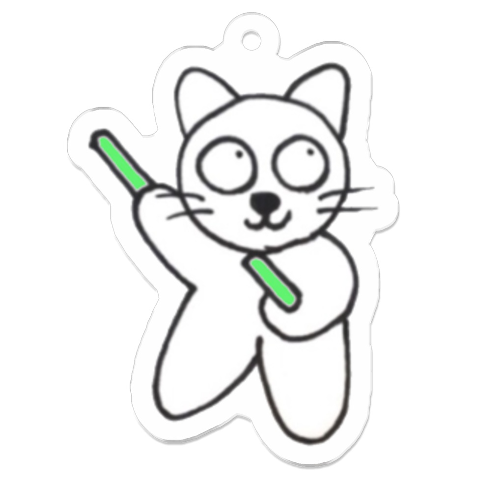じゆうなぽちゃ猫・緑推し♪アクリルキーホルダー