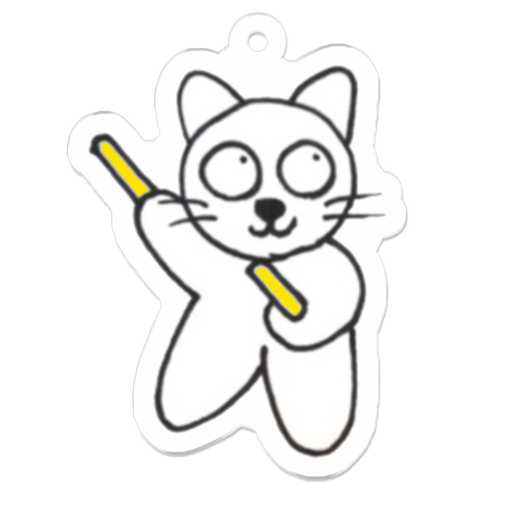 じゆうなぽちゃ猫・黄色推し♪アクリルキーホルダー
