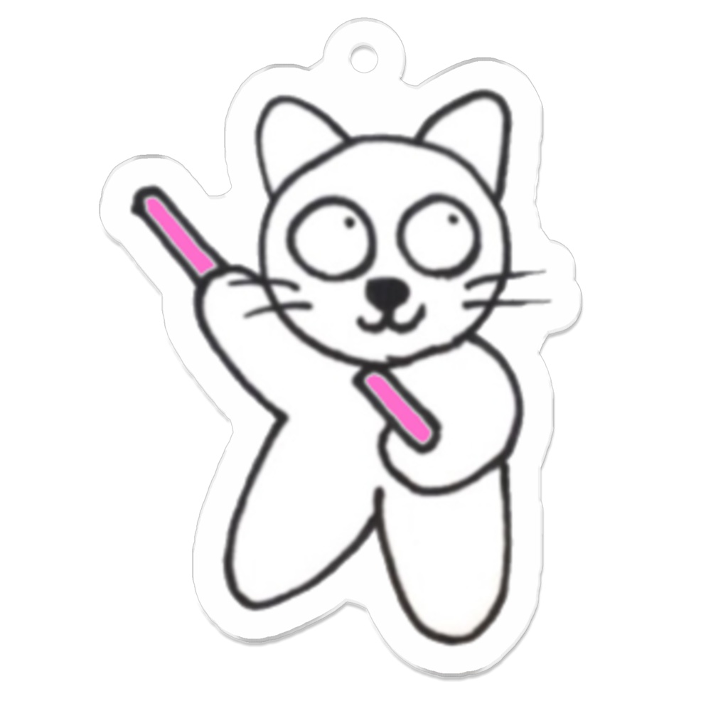 じゆうなぽちゃ猫・ピンク推し♪アクリルキーホルダー