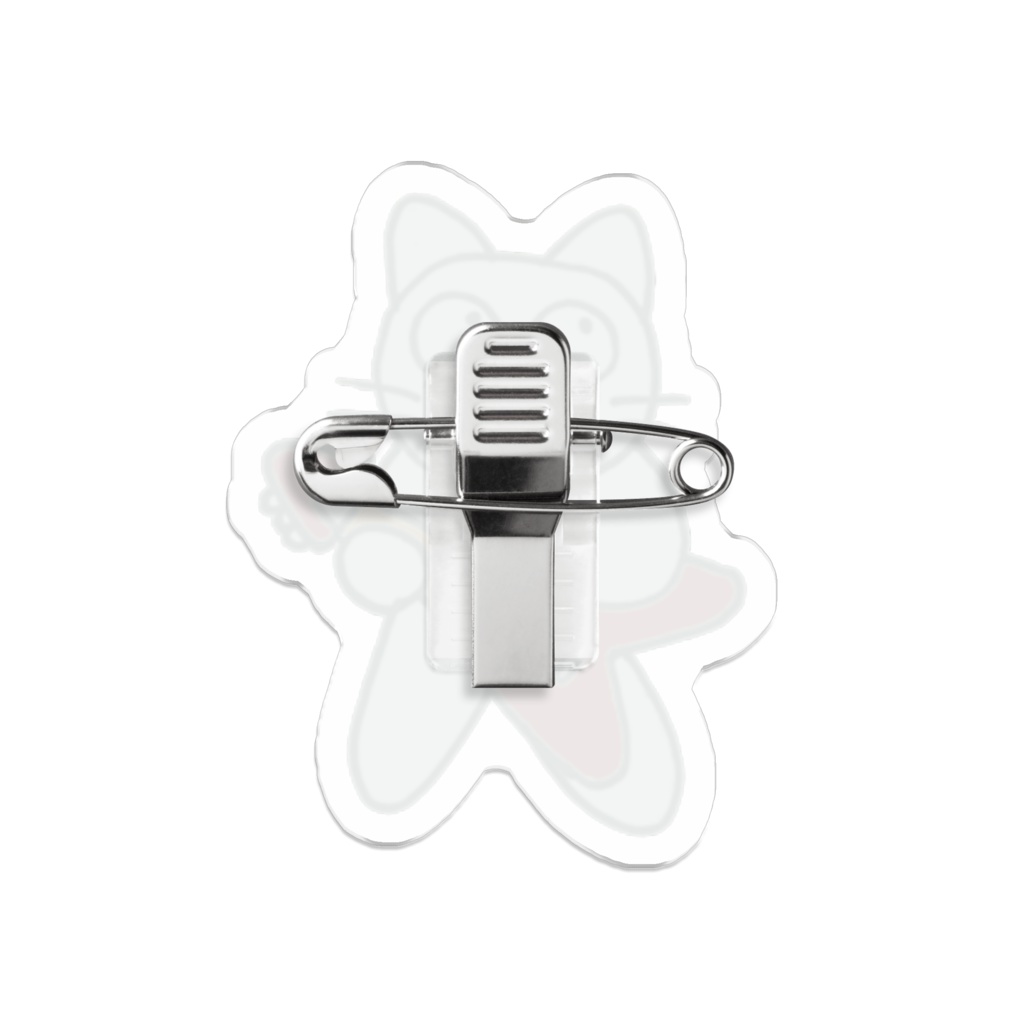 じゆうなぽちゃ猫・ギター♪アクリルバッジ