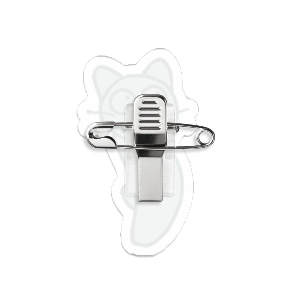 じゆうなぽちゃ猫・ピ〜ン!アクリルバッジ