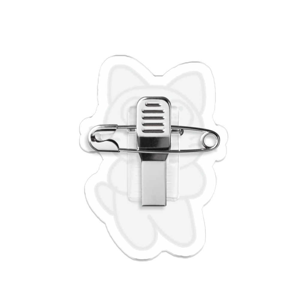 じゆうなぽちゃ猫・検索中♪アクリルバッジ