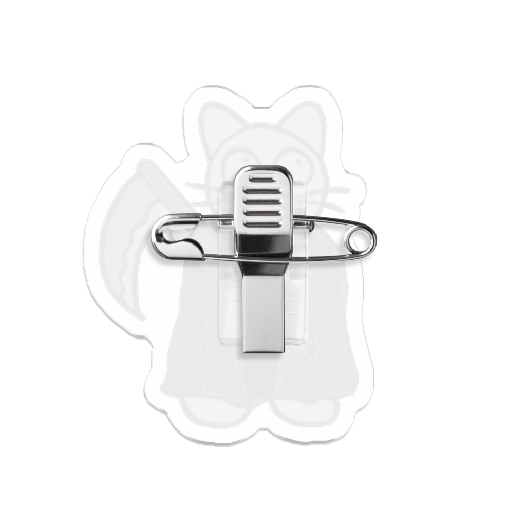 じゆうなぽちゃ猫・死神⁉︎アクリルバッジ