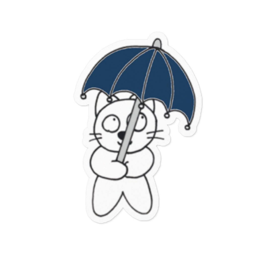 じゆうなぽちゃ猫・雨かな?ステッカー