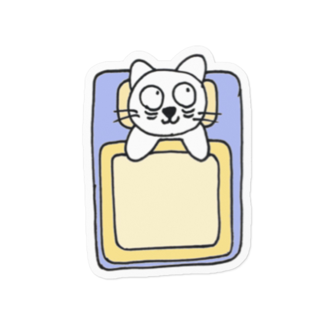 じゆうなぽちゃ猫・眠れない…。ステッカー