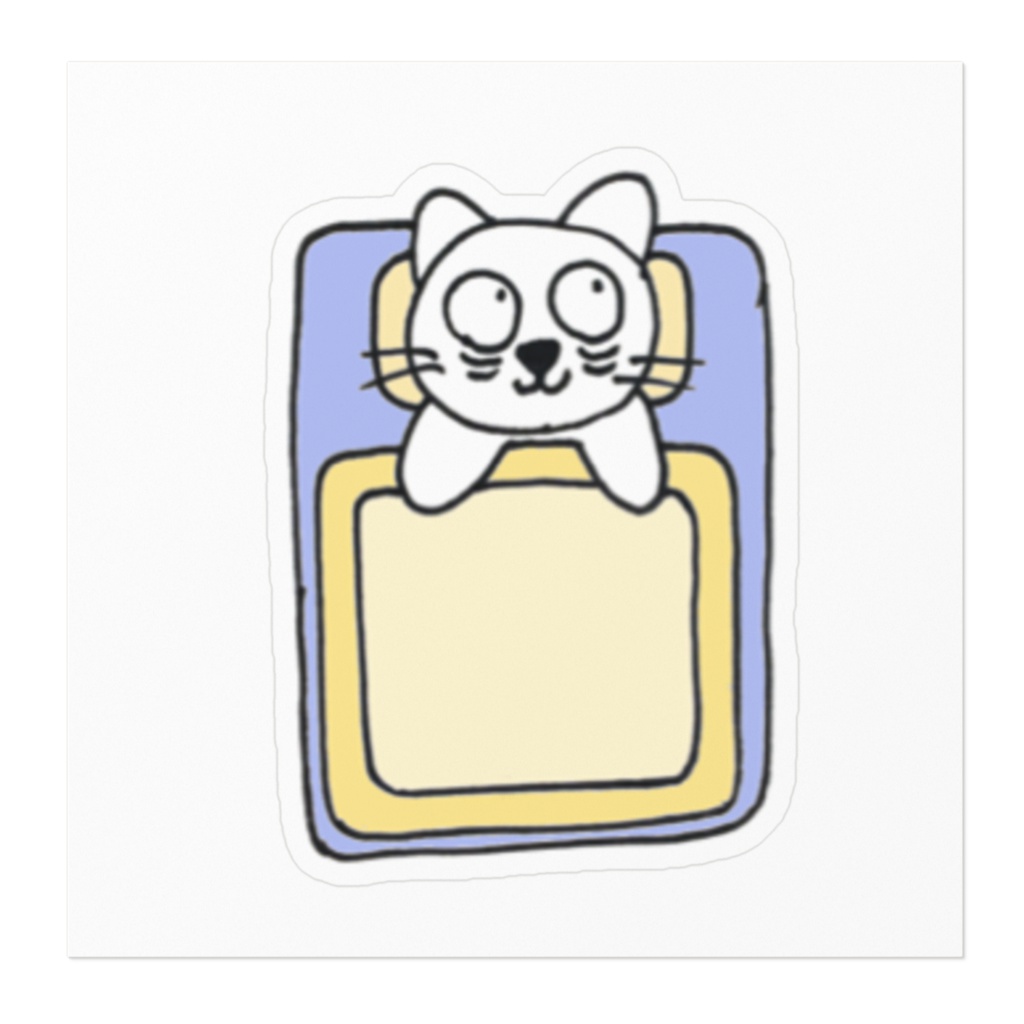 じゆうなぽちゃ猫・眠れない…。ステッカー