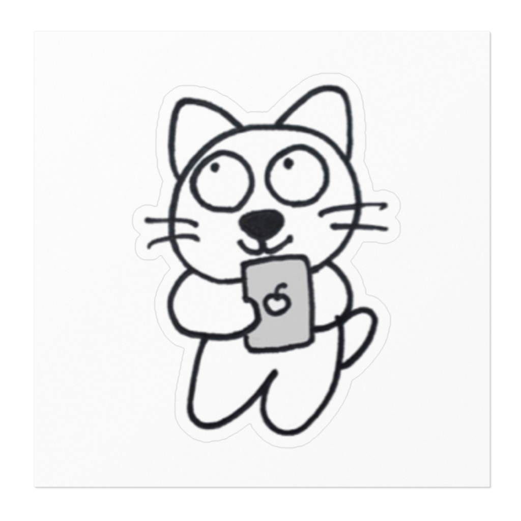 じゆうなぽちゃ猫・検索中♪ステッカー