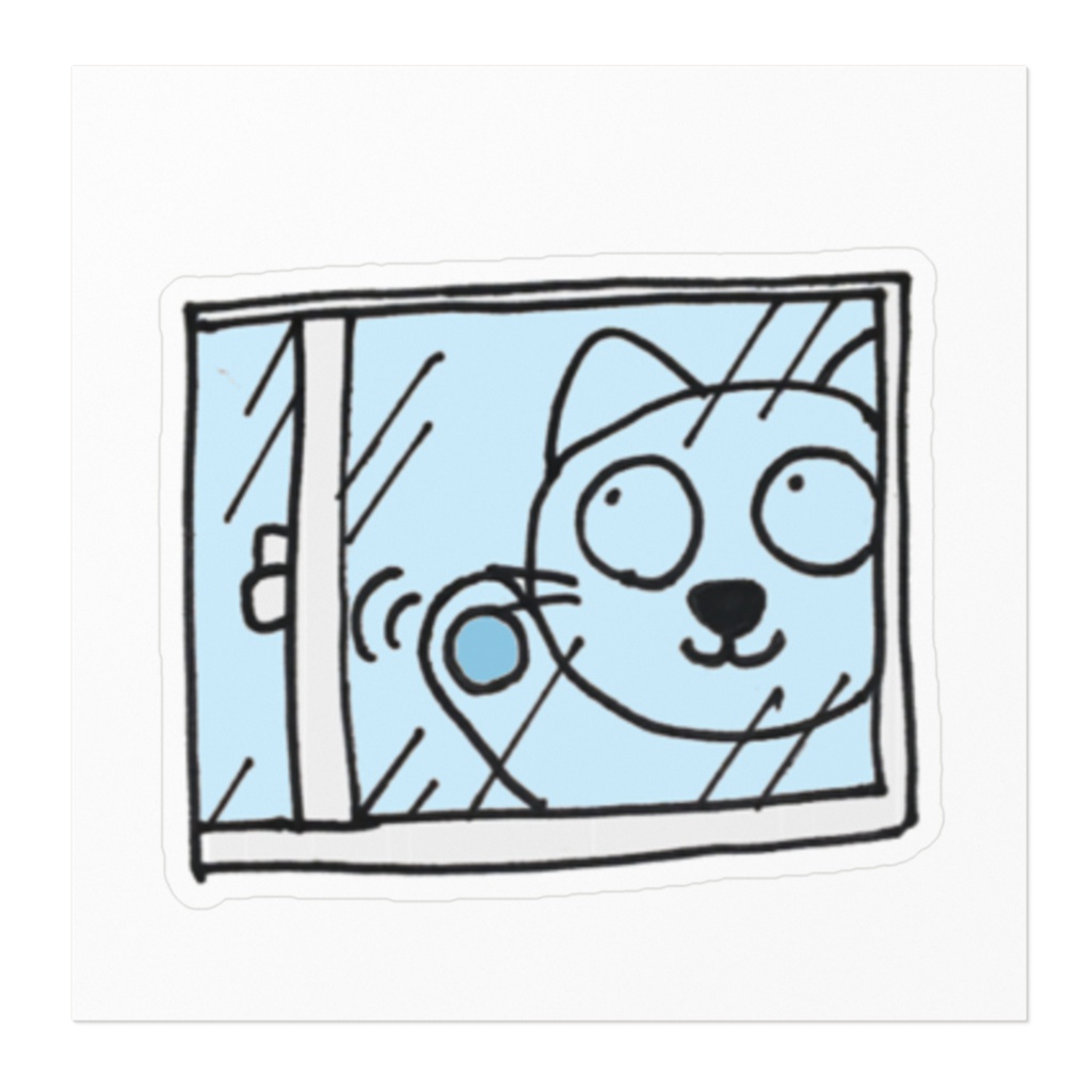 じゆうなぽちゃ猫・ドンドンッ!ステッカー